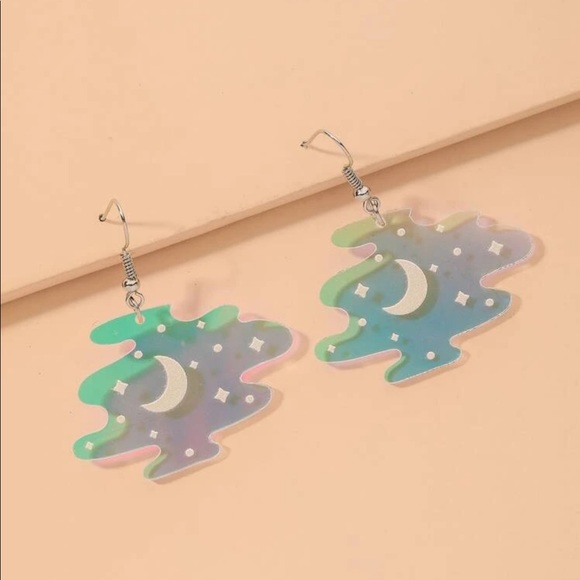 🌙 New moon pattern earrings - Picture 3 of 3